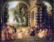 WATTEAU, Antoine The Pleasures of the Ball USA oil painting reproduction